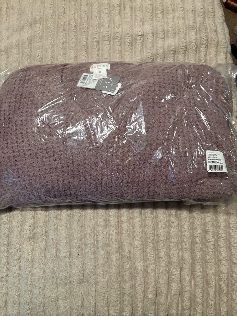 Cozy Waffle Knit Throw Blanket - Dusty Mauve BNWT Size2X-3X